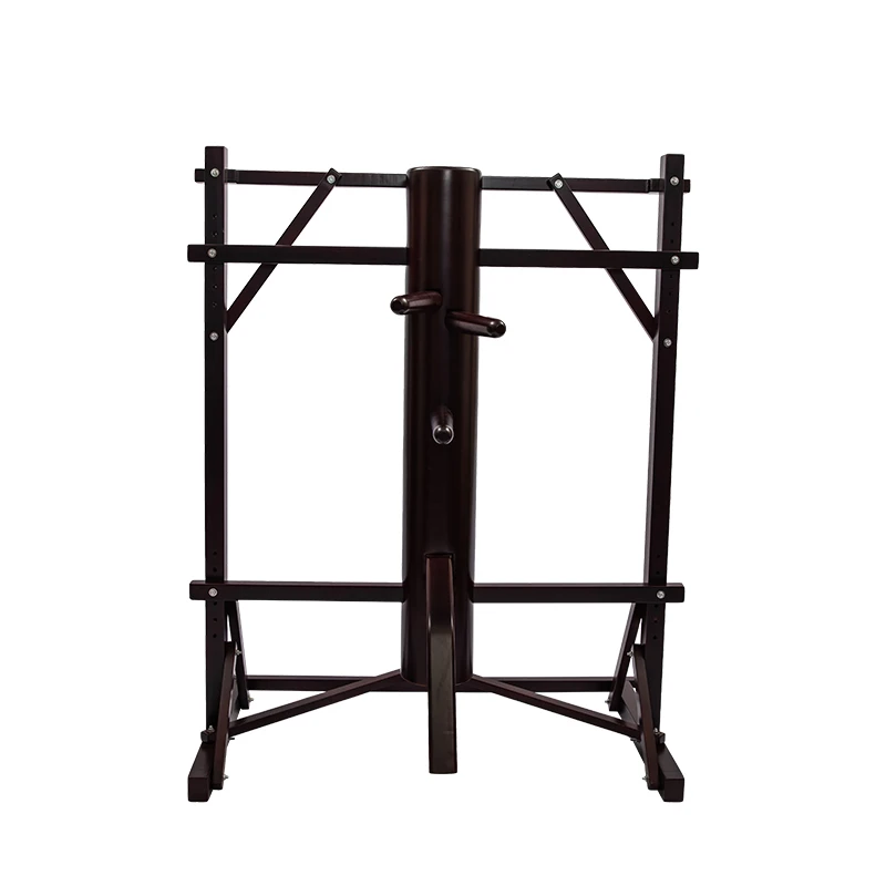 High Quality  Wing Chun training equipment wooden man pile vertical suction cup floor type martial arts wooden