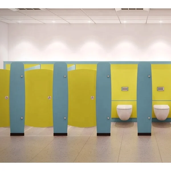 Preschool children hpl laminate panel toilet cubicles partition