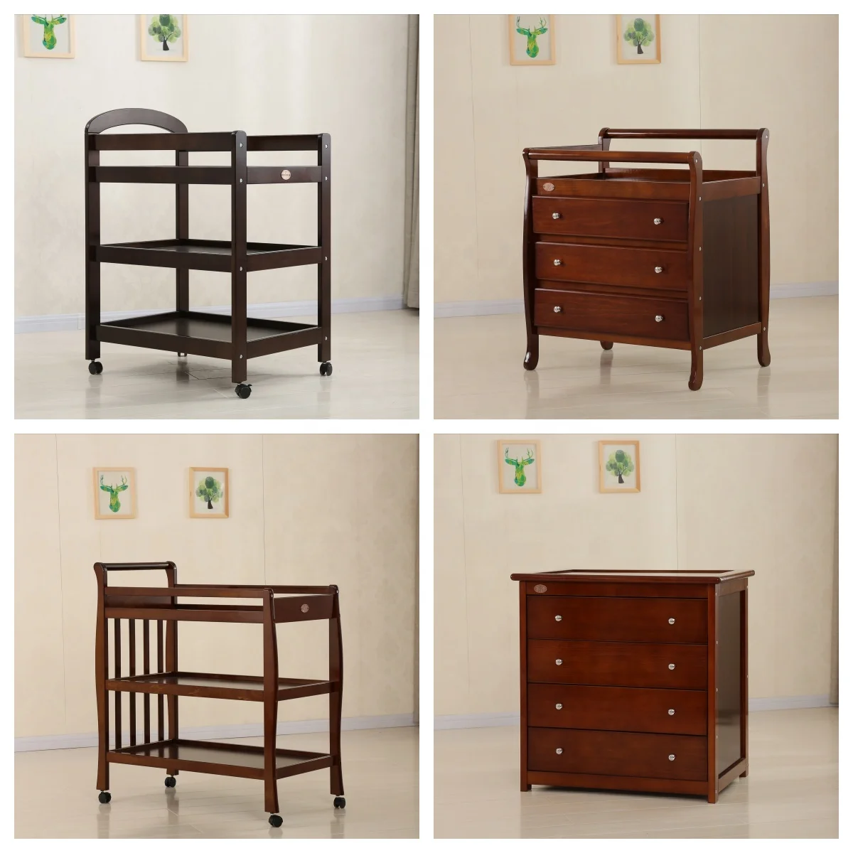 New wholesale price low price for sale clear stock baby diaper changing table with drawer  table cheap changing tables for baby