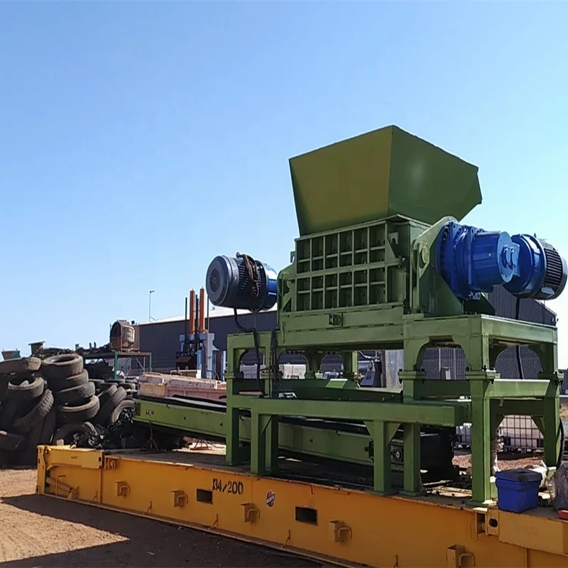 TDF TDA rubber shredder shredding machinery waste tyre machine tire recycling plant