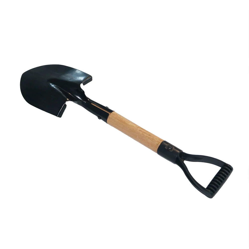 Mini Portable Iron 36 Inch Snow Shovel With Wheel Easy Carrying Sapper Shovel