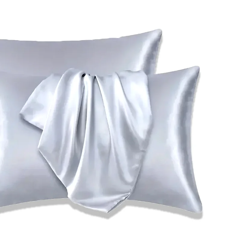 New silk pillowcases mixed fabric vegan pillowcases 70% natural silk customizable logo silk pillow cases