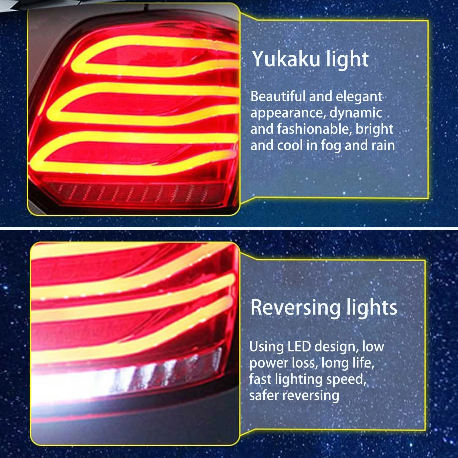 Car tail lamp for VW polo taillights 2011-2017 for polo LED Tail  Lamp Turn Signal Brake Reverse LED light