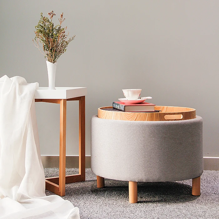 HStex high quality factory cheaper wholesale modern puff ottoman fashion home furniture Coffee Tables
