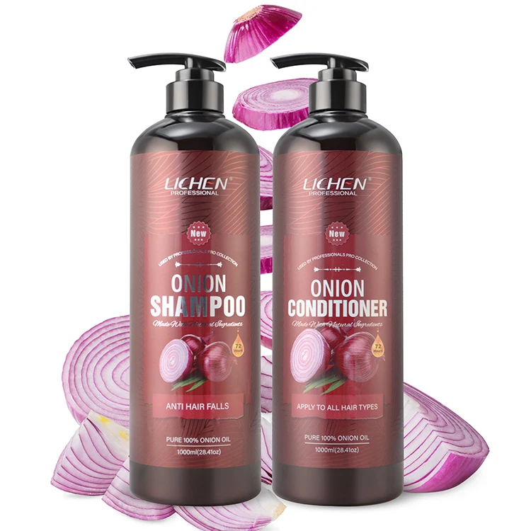 1 liter organic herbal  anti-fall shampoo onion hair loss shampoo for thinning hair