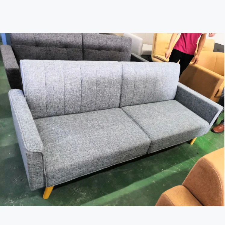 Simple Lazy Sofa Chair Designs Double Cushions 3 Seater Folding Sofa Sleeper/ Microfiber Recliner Modern Living Room Sofa Fabric