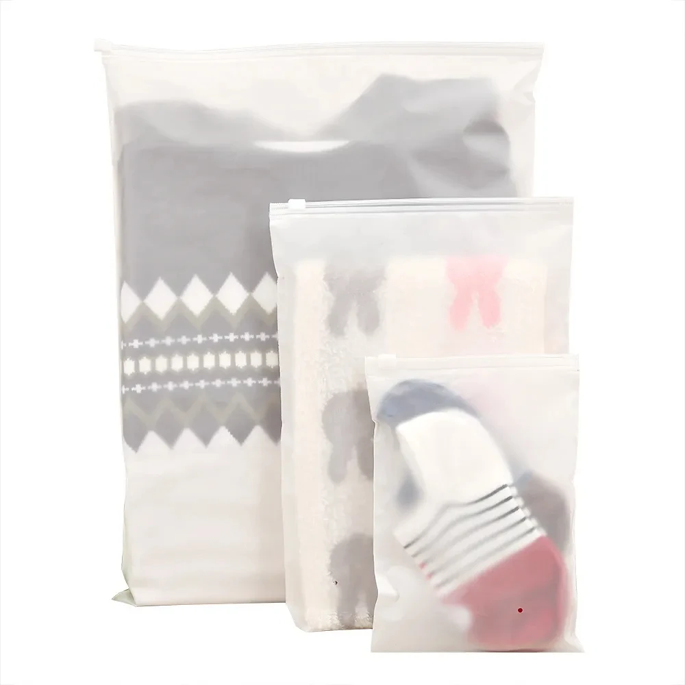 Custom Printed Clothes Pack Logo Plastic Slider Zip Bags Packaging Bag Clothing