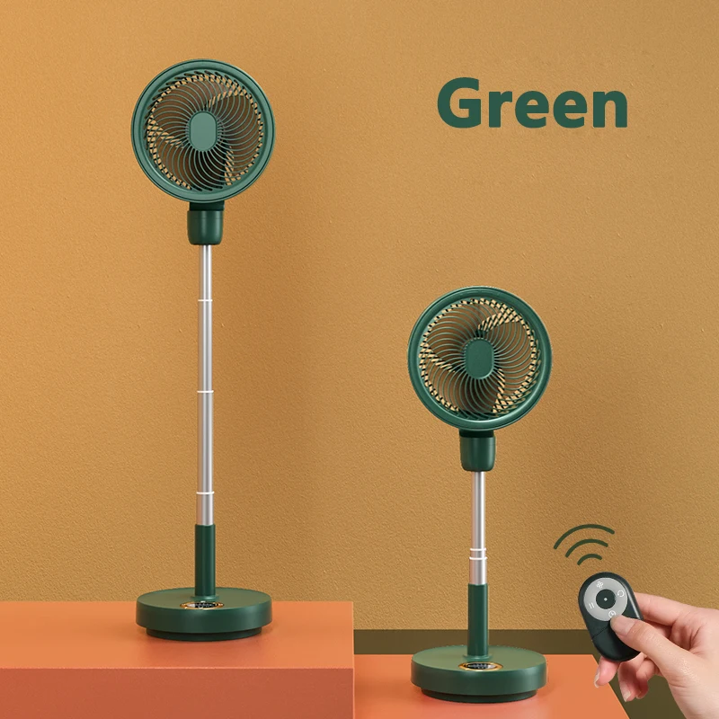 Telescopic circulating fan remote control portable usb charging night light mini mute home dormitory desktop desktop fan