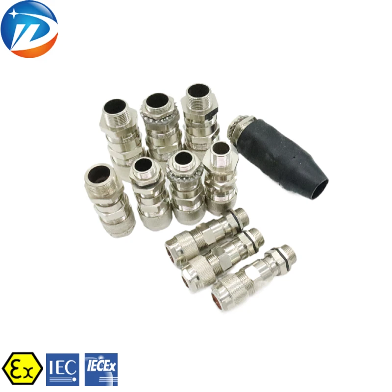 nickel plated brass gland cable glands ex MKD-D2 with CE certificate
