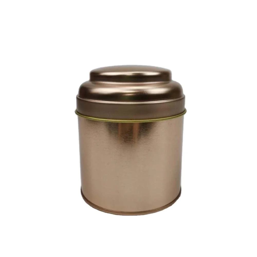 small silver gold tea canister tea caddy tinplate  tea tools