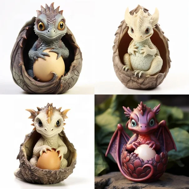 Lava Dragon Egg Resin Statue Ornamental Dinosaur Eggs Home Decor Collection Kid Gift Toy M-317