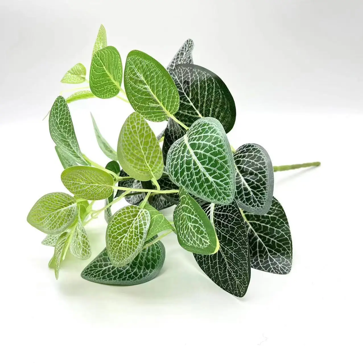 Artificial Green Grass Plant Wall Plastic Landscape Decoration with Pot for Flower Arrangement Fake Green Leaves Flowers