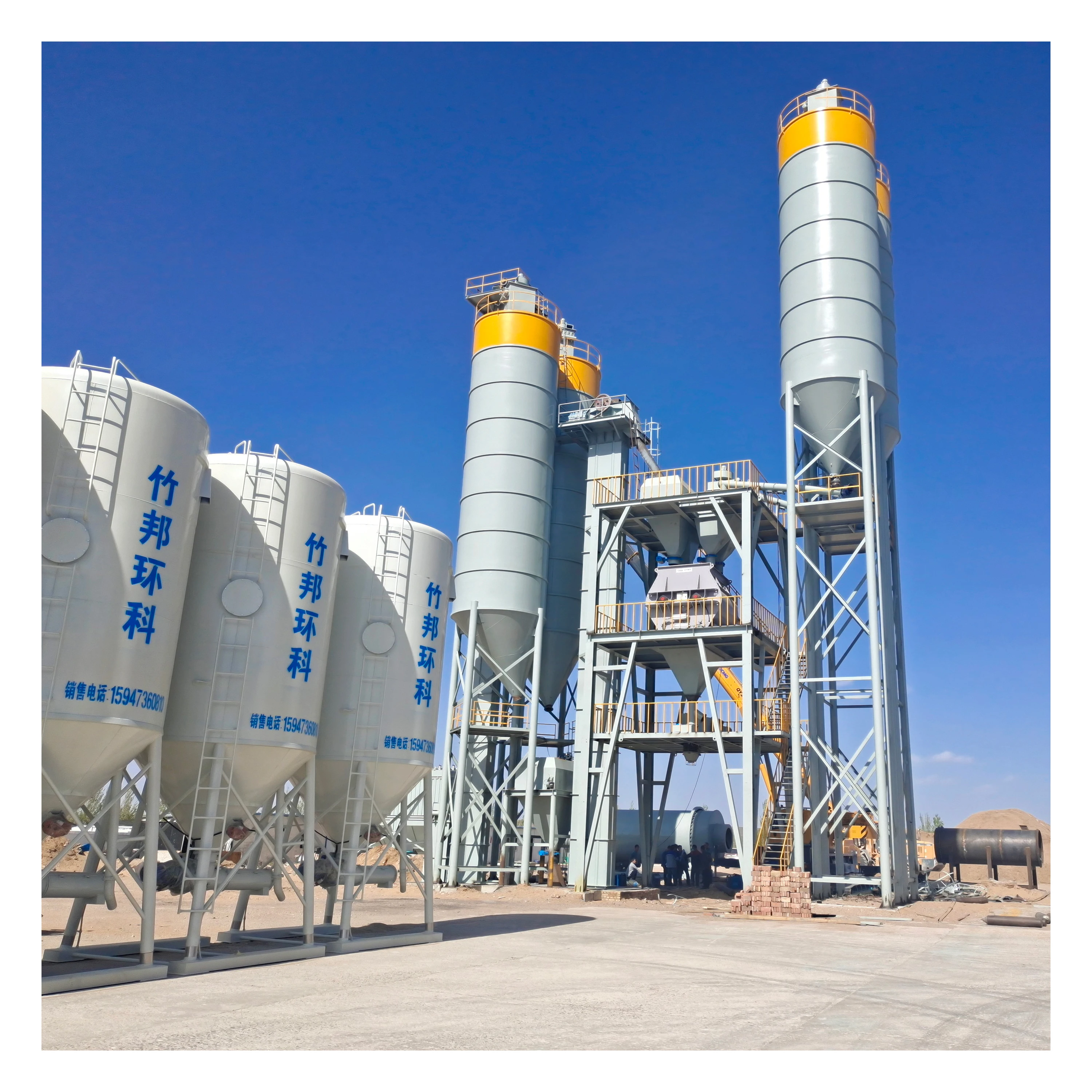 High Efficiency 6-8T/H Tile Grout Making Machine Dry Mix Mortar Dry Powder Masonry  Manufacturing Plant