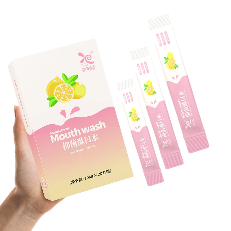 New Travel Portable 100% Natural Mint Lemon Flavor Teeth Whitening Mouthwash Without Alcohol