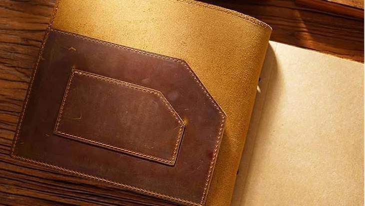 retro handmade cowhide leather bound rope notebook vintage custom logo painting genuine leather sketchbook manufacturer