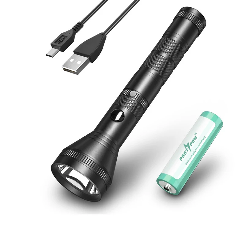 Hot Sale long focus rechargeable powerful flashlight led torch light