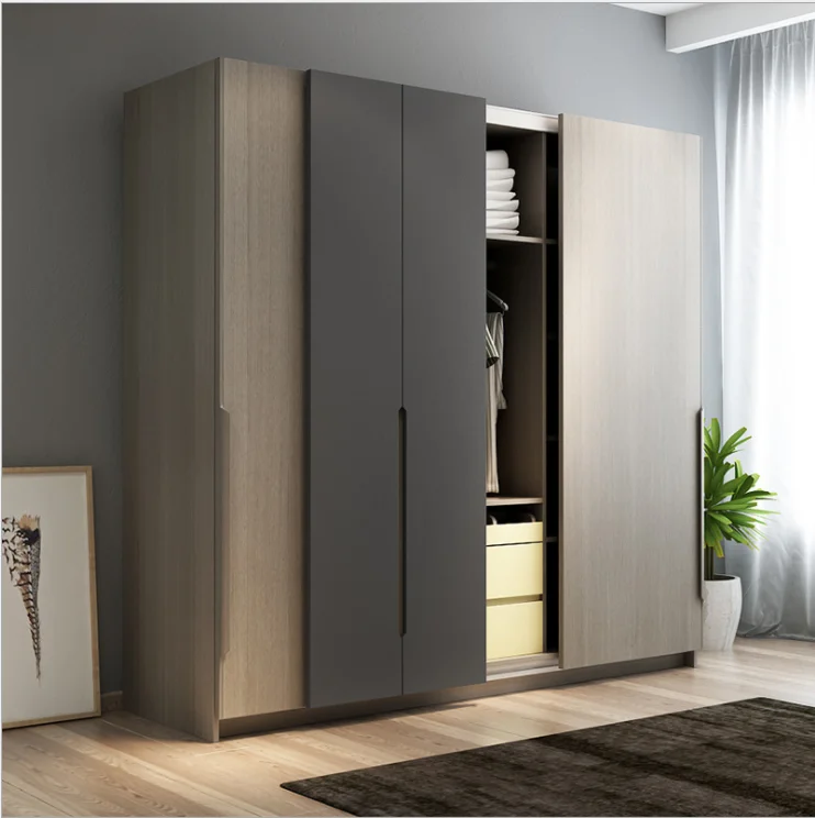 JIAMUJIA modern free collocation modular design large storage multifunctional sliding door bedroom furniture wood