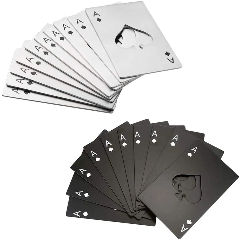 Hot Sale Creative Poker Cards Opener for Beer Bottles Personalized Credit Card Bottle Opener for Cards Peak Tool