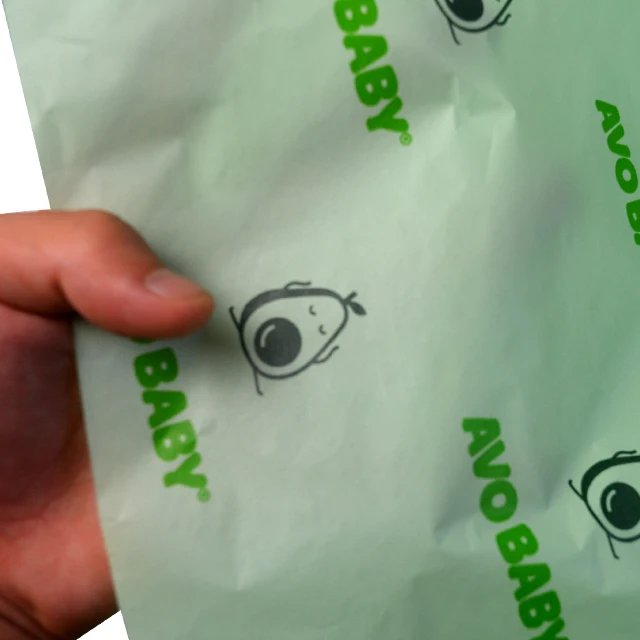 printed colour green brand clothing wrapping custom logo gift tissue paper