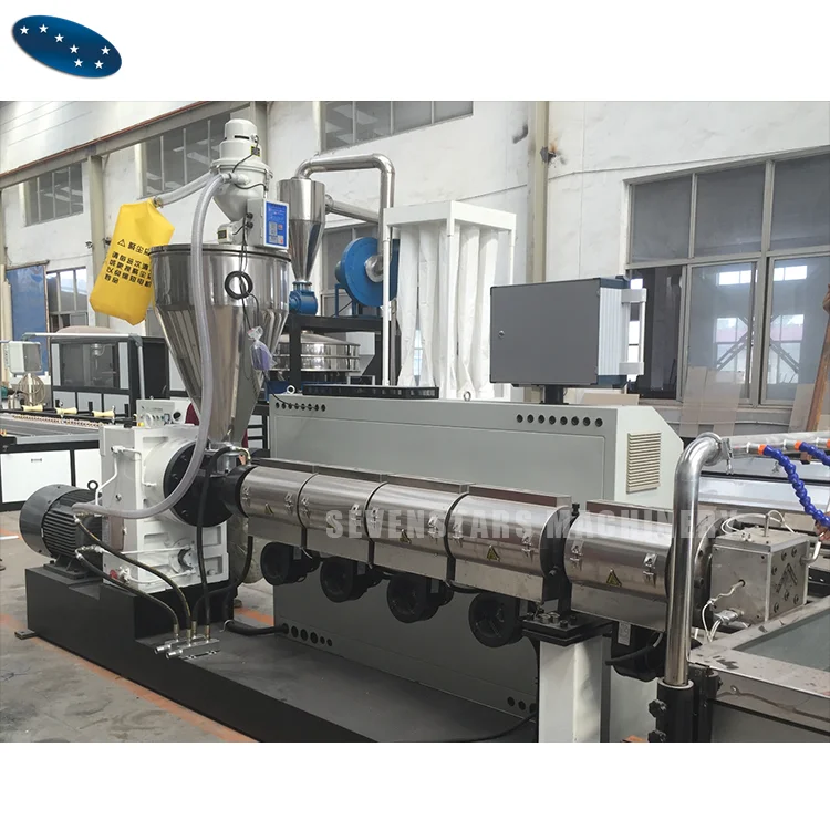 Plastic Wood PVC Fluted Panel Window Door Profiles Extrusion Line Making Machine