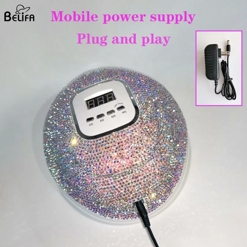 120w sun X5 max plus professional gel polish curing machine bling rhinestones diamond table uv led light nail dryer lamp