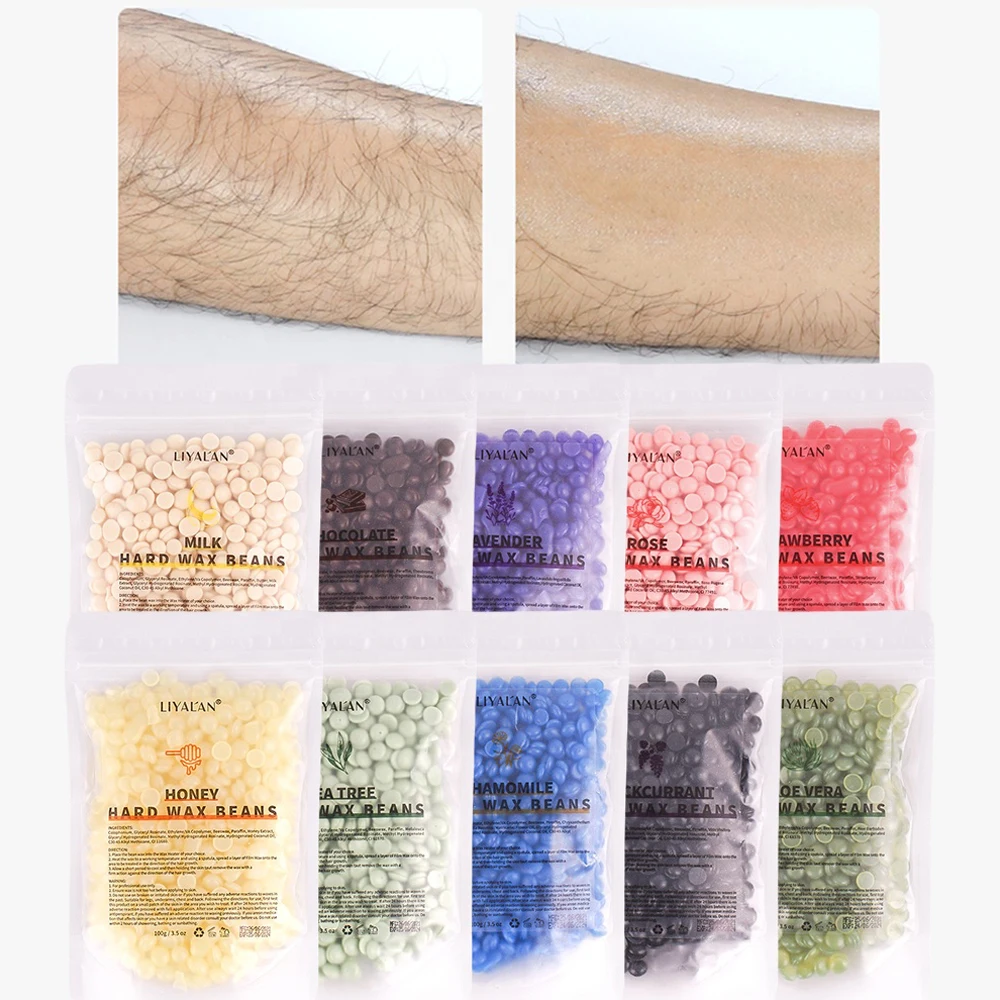 Wholesale Bulk Hot Film Sugar Waxing Face Body Legs Armpits Depilatory Hard Wax Beans For Hair Removal