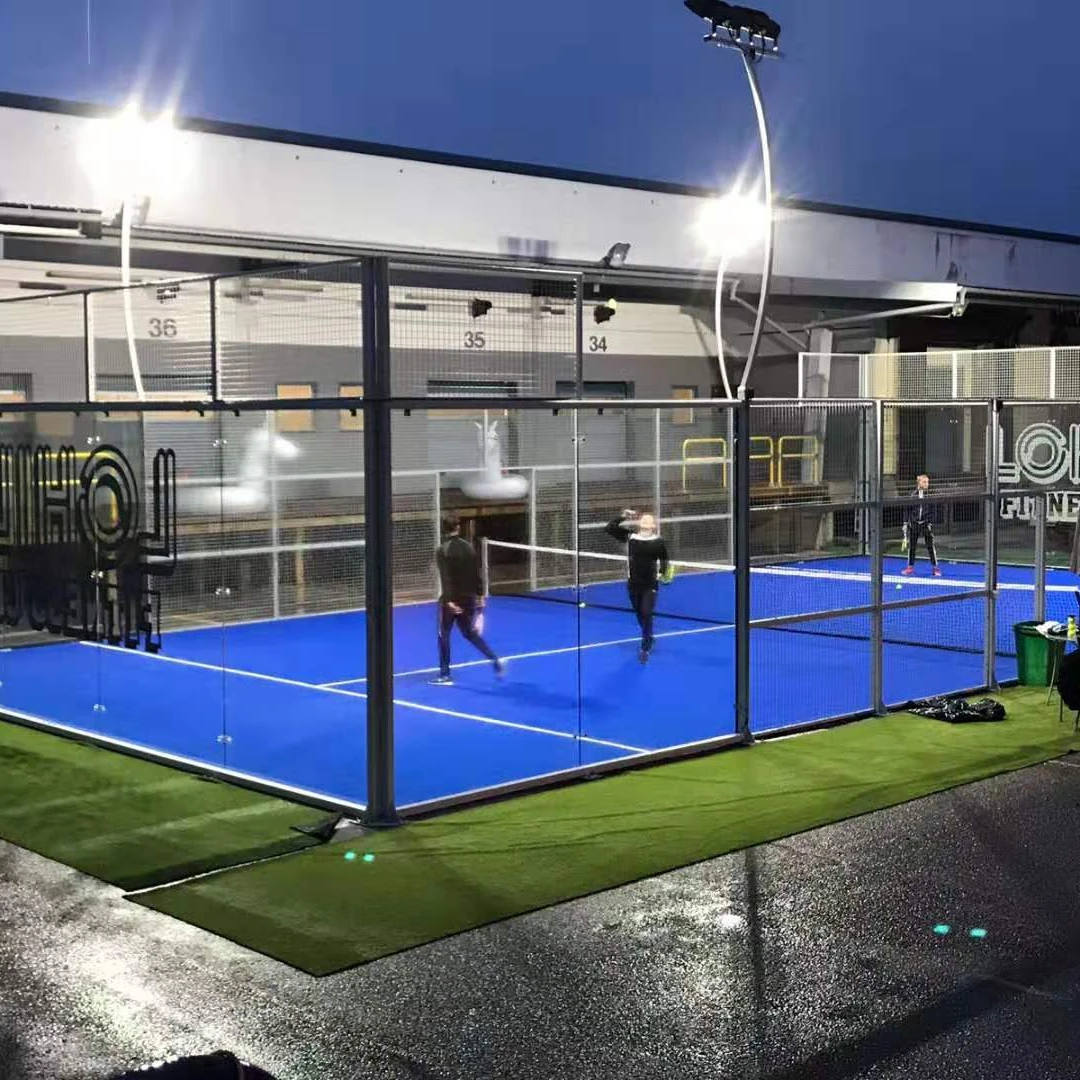 Assembled Equipment Paddle Full Panoramic Padel Tennis Court For Outdoor Tennis