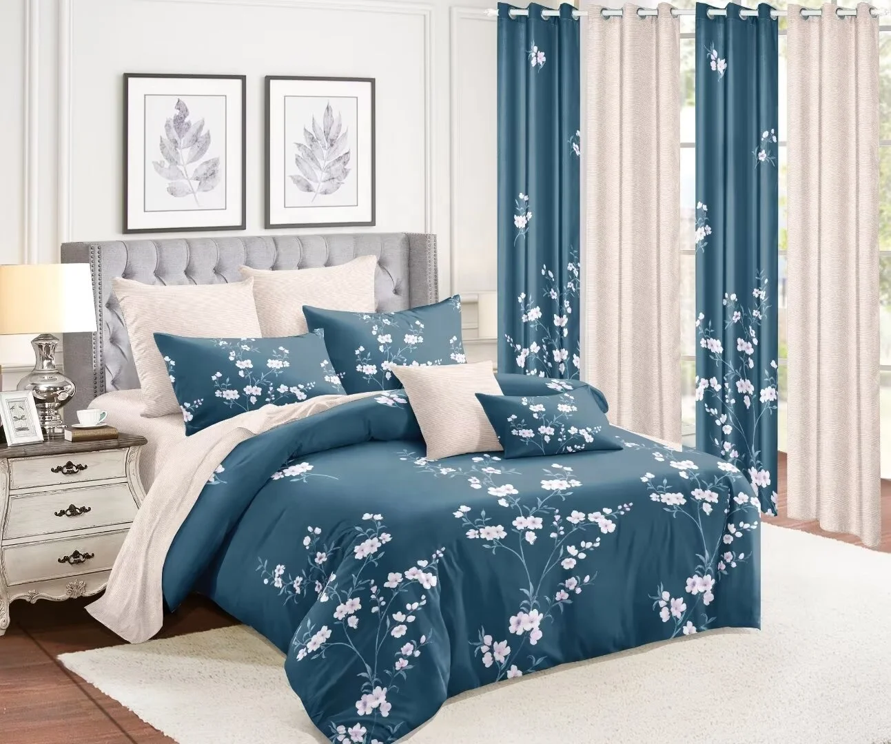 Manufacture Wholesale High Class All Season 10PCS Printed Quilt Bedspread Set