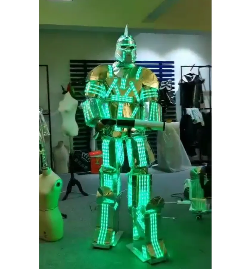 LED Walker robot suit led party led robot costume adult stage clothes luminous costume for dance performance wear