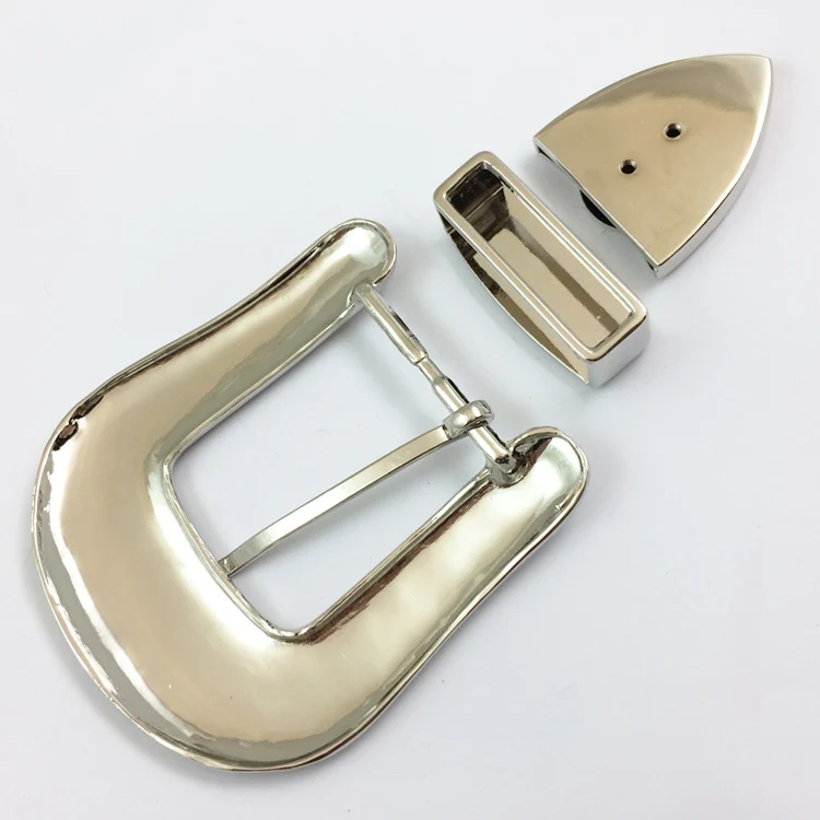 Wholesale 40mm inner width classical 3 piece western belt buckle set