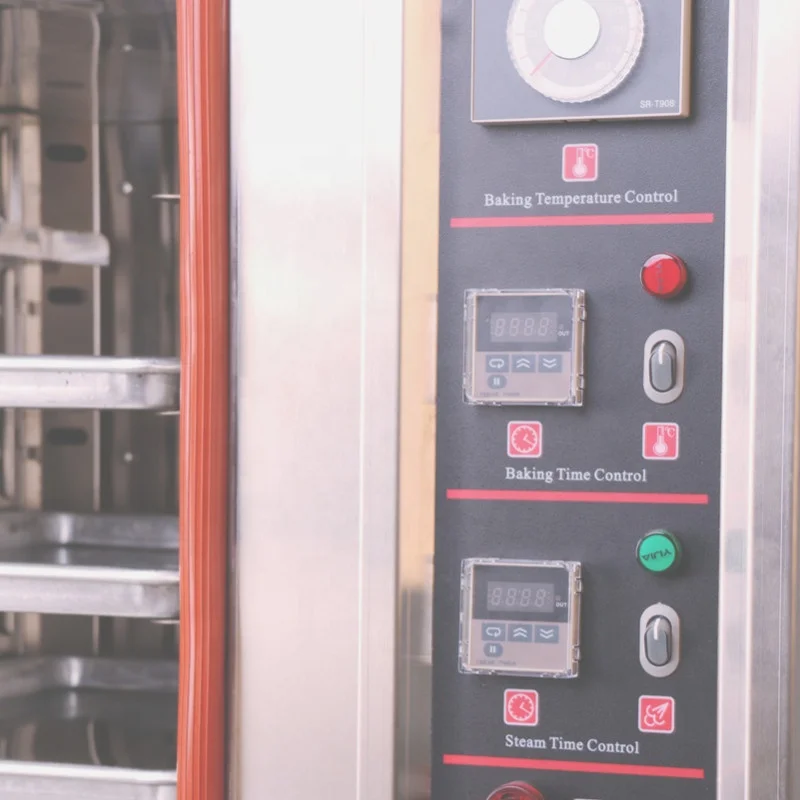 Commercial Bakery Equipment Hot Air Cycle Spray Steam 5 Tray Electric Convection Bread Baking
