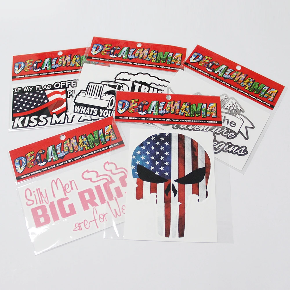 High quality Custom printed label Car decorative Logo sticker pack Custom stickers & decal