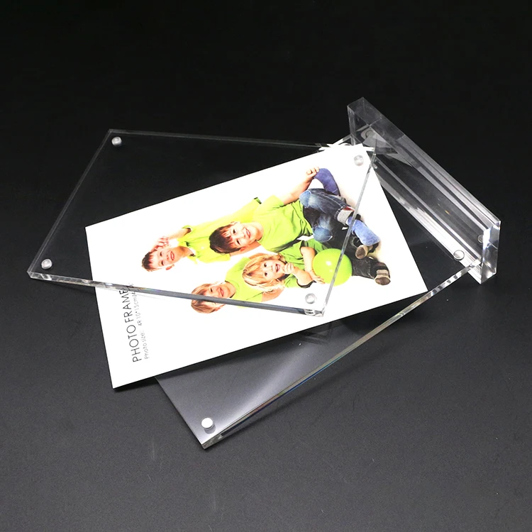 
Manufacturer promotion double sided acrylic photo frame with magnets 
