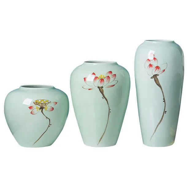 Factory sell white ceramic vase glazed tall vases for ceramic art clay vase hotel decor