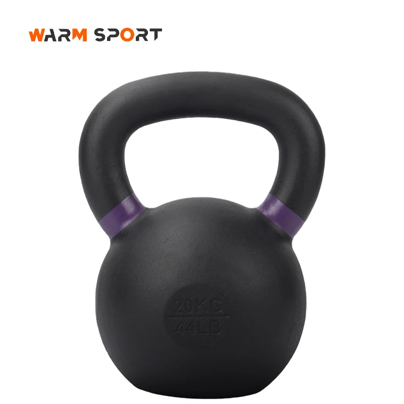Factory Gym Home Workout Equipment Weight lifting 4-32 KG Colorful Painted Powder Coated Cast Iron Kettlebell