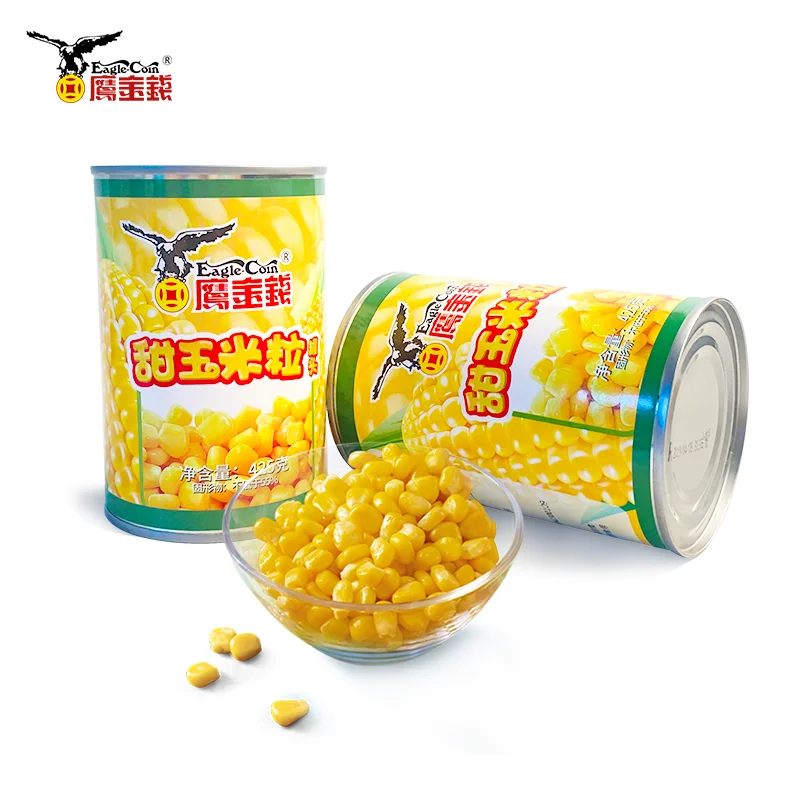 In Brine Tinned 425G Corn Kernels China Manufactory Yellow Corn Price Vegetables China Sweet Corn