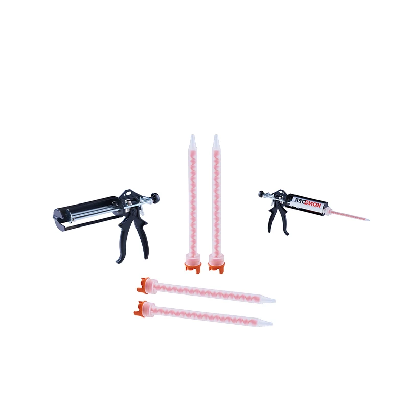 KONGDER 250&490m Marble glue gun tip hand tool joint gule gun Static mixer Simple installation glue gun thread mixing tube