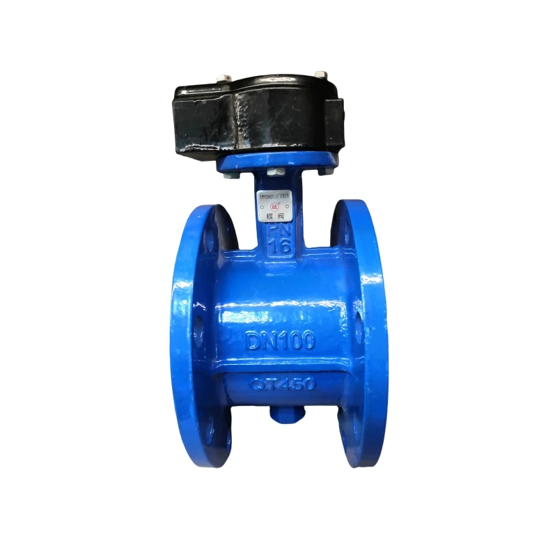 Ductile Cast Iron Wafer Type Butterfly Valve Split Body Full Lined Ptfe Seat