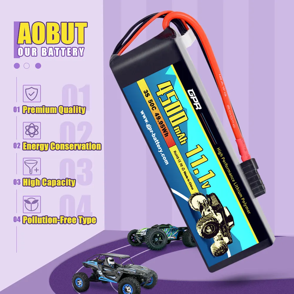 OEM 4500mAh 50C 3S 11.1V Lipo Battery with TRX connector