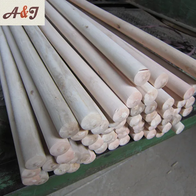 high quality 120cm length wooden broom stick for household cleaning