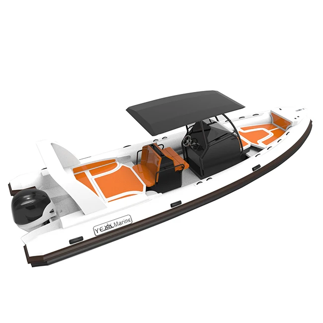 Heavy Duty 25ft RHIB760 ORCA/Hypalon/PVC Rigid Aluminum RIB Boats For Ocean
