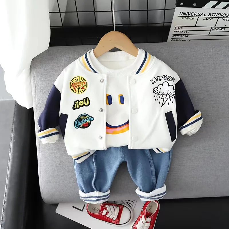 Trendy 1 2 3-4 to 5 Years Old Little Child 3 Pieces Suit Smocked Baby Boy Dress Boutique Kids Clothes Toddler Boys Clothing Sets