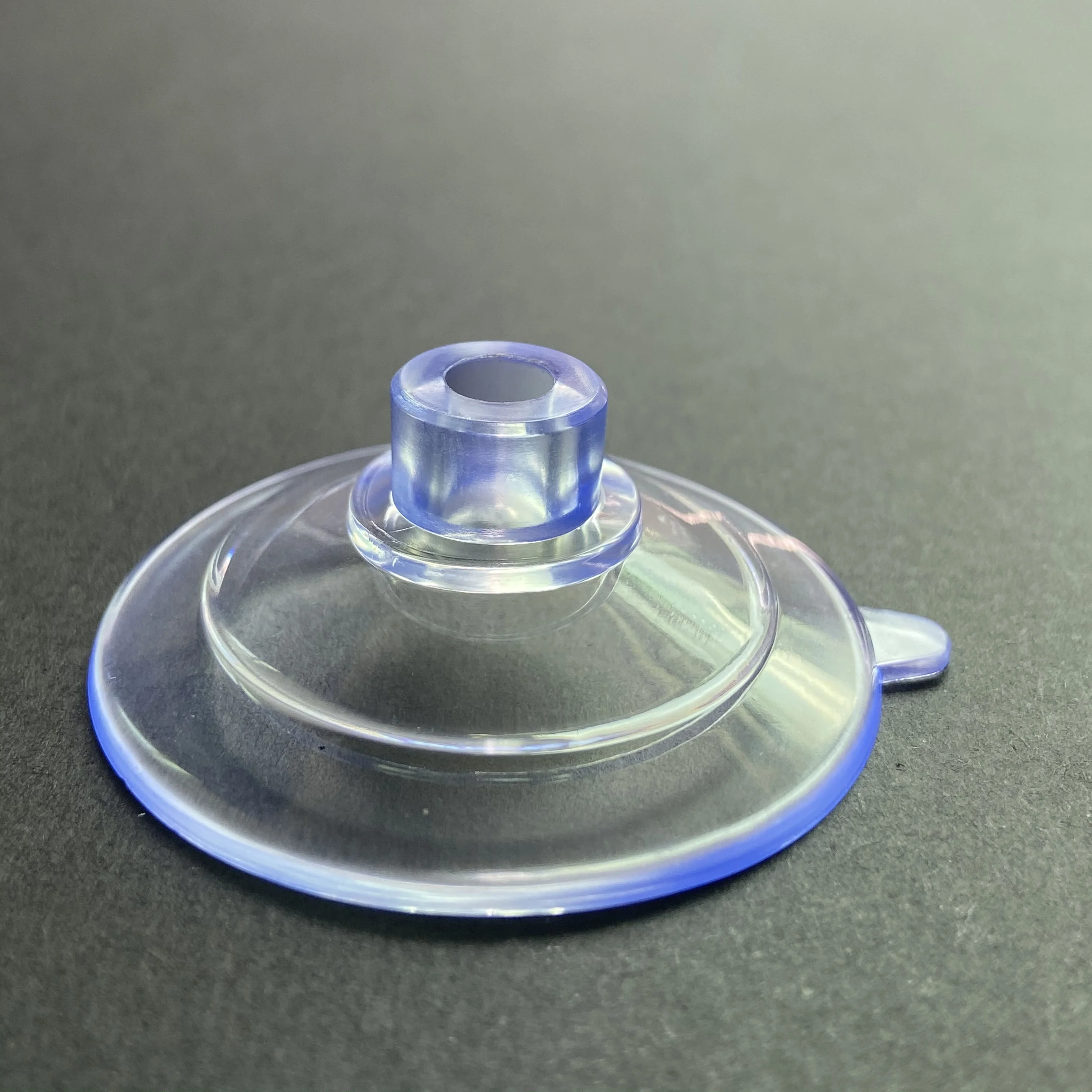 Factory Wholesale Custom Rubber Product Food grade Transparent Silicone Suction Cup with Straight Hole