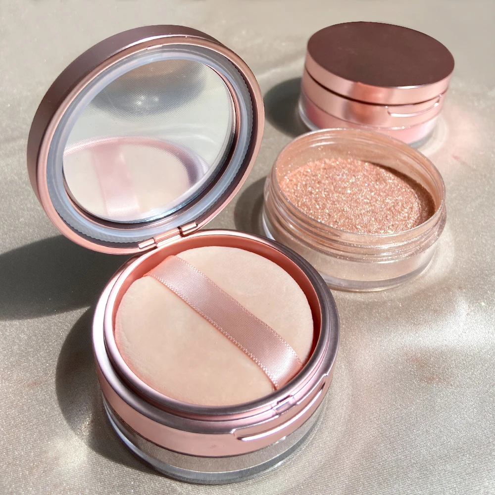 Private label cosmetics Long lasting high pigment lose highlighter powder with custom logo