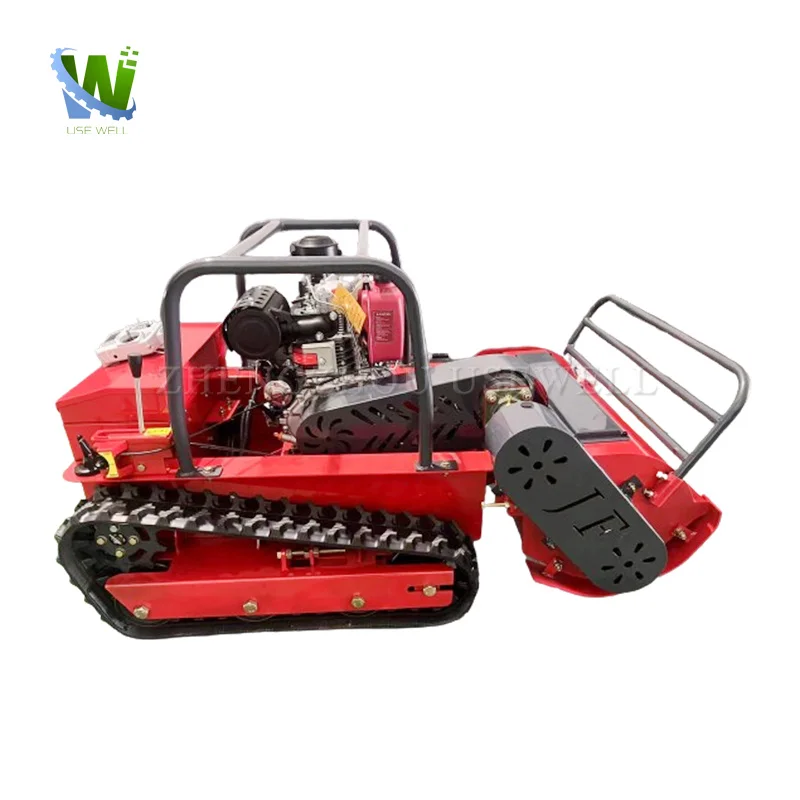 Automatic 80cm 100cm 120cm Diesel Gasoline Robot Field Hay Mower Zero Turn Remote Control Lawn Mower Grass Cutter Flail Mower