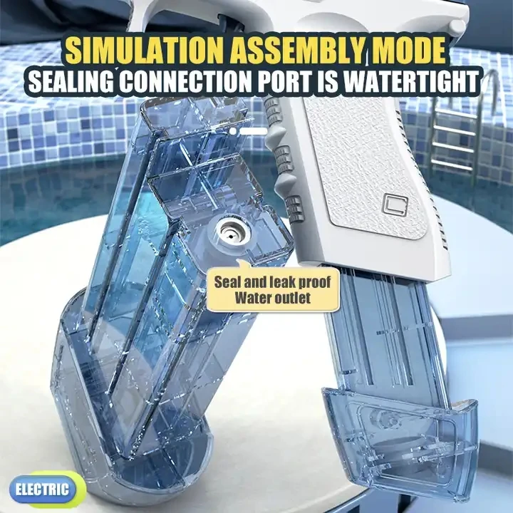 low price water gun manufacture custom logo summer toys battery powerful automatic squirt gun electric water gun for kids