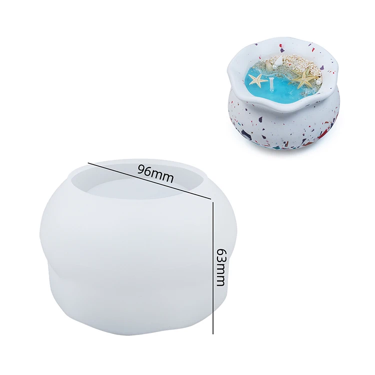 Fish Tank Candle Jar Silicone Mold DIY Creative Jewelry Storage Box Succulent Flower Pot Concrete Resin Plaster Mould Home Decor