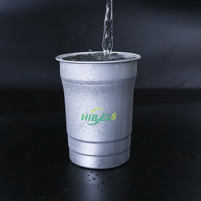 Professional factory supply 9oz 16oz 20oz aluminum cup with Logo keep cold drink recyclable aluminum cup for outdoor party