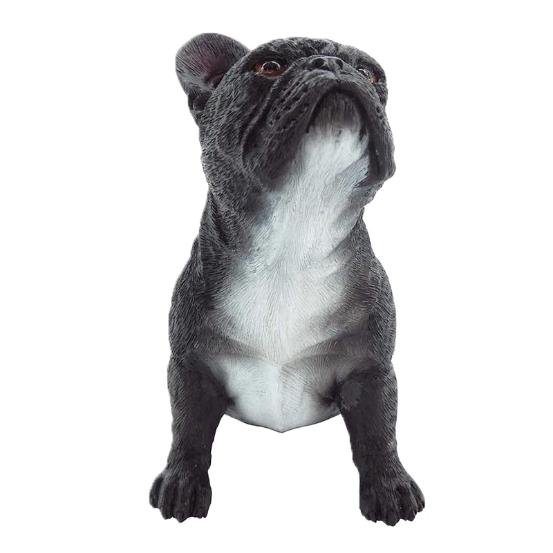 Custom home furnishings decor simulation resin animal Frenchies dog model figurine polyresin lying French bulldog statue