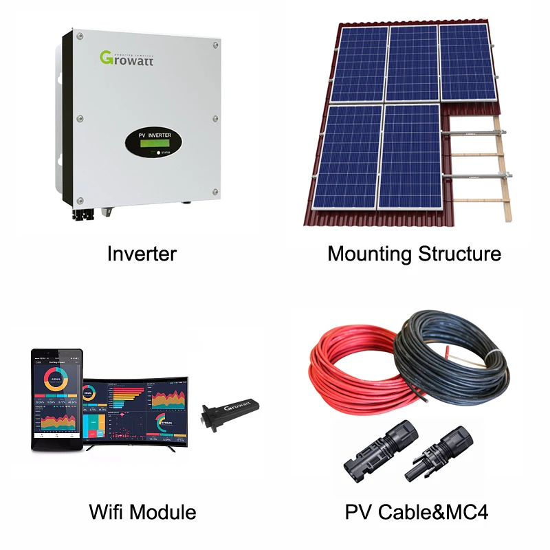 On and off grid 3 кВт 5 10 25 гибридная система солнечной энергии для